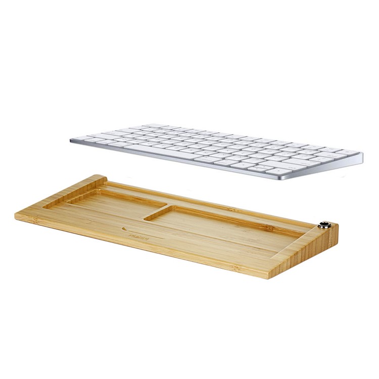 SAMDI Wooden Keyboard Tray Holder for Apple iMac Bluetooth Keyboard 2 Generation - Bamboo-13
