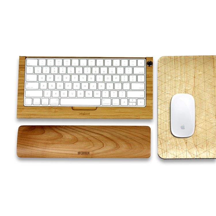 SAMDI Wooden Keyboard Tray Holder for Apple iMac Bluetooth Keyboard 2 Generation - Bamboo-14