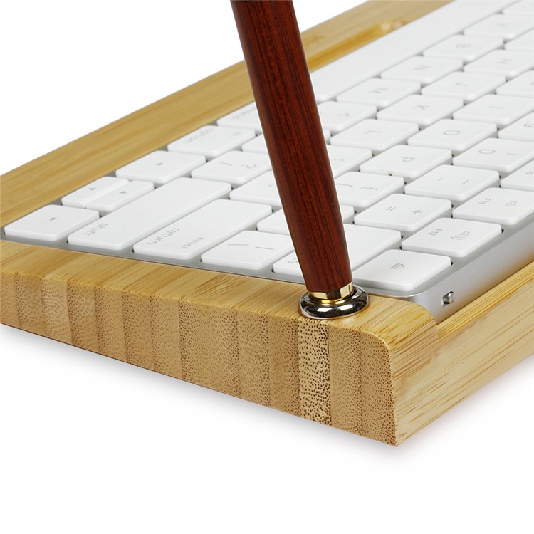 SAMDI Wooden Keyboard Tray Holder for Apple iMac Bluetooth Keyboard 2 Generation - Bamboo-3