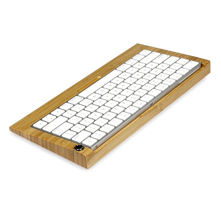 SAMDI Wooden Keyboard Tray Holder for Apple iMac Bluetooth Keyboard 2 Generation - Bamboo-4