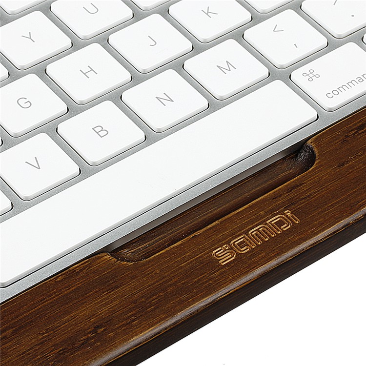 SAMDI Wooden Keyboard Tray Stand for Apple iMac Bluetooth Keyboard 2 Generation - Walnut Wood-5