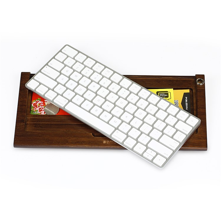 SAMDI Wooden Keyboard Tray Stand for Apple iMac Bluetooth Keyboard 2 Generation - Walnut Wood-8