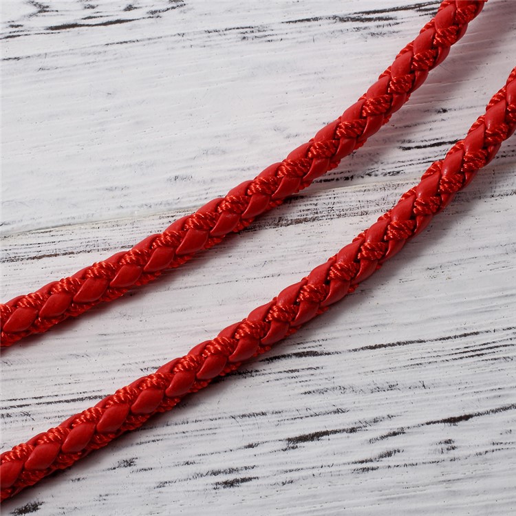 Woven Pattern Universal Detachable Neck Strap Long Lanyard for Cellphone Camera - Red-3