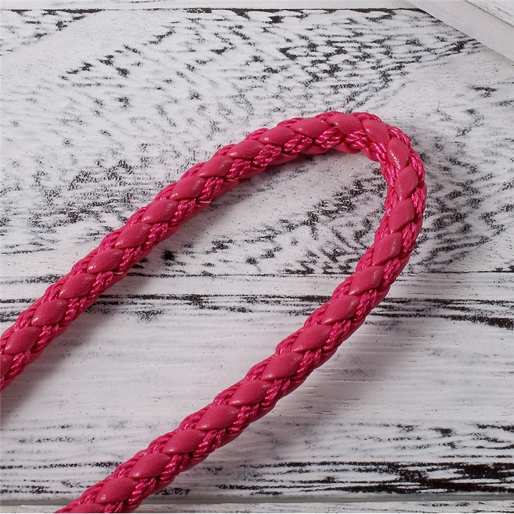 Woven Pattern Detachable Long Lanyard Neck Strap for Cellphone Camera - Rose-4