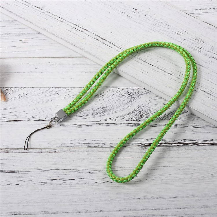 Woven Pattern Hand Wrist Lanyard Strap String for Cellphone Camera - Green-1