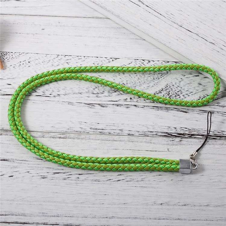 Woven Pattern Hand Wrist Lanyard Strap String for Cellphone Camera - Green-2