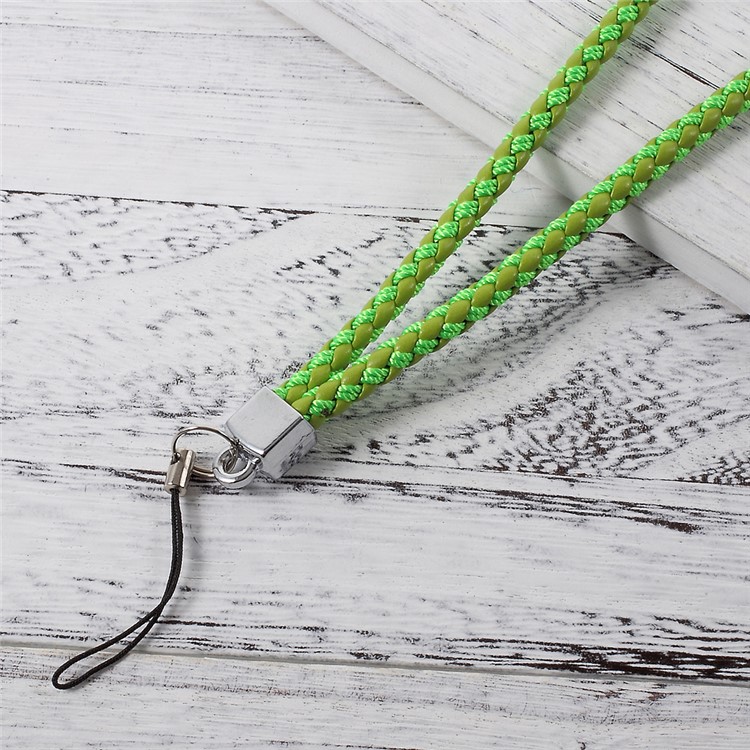 Woven Pattern Hand Wrist Lanyard Strap String for Cellphone Camera - Green-3