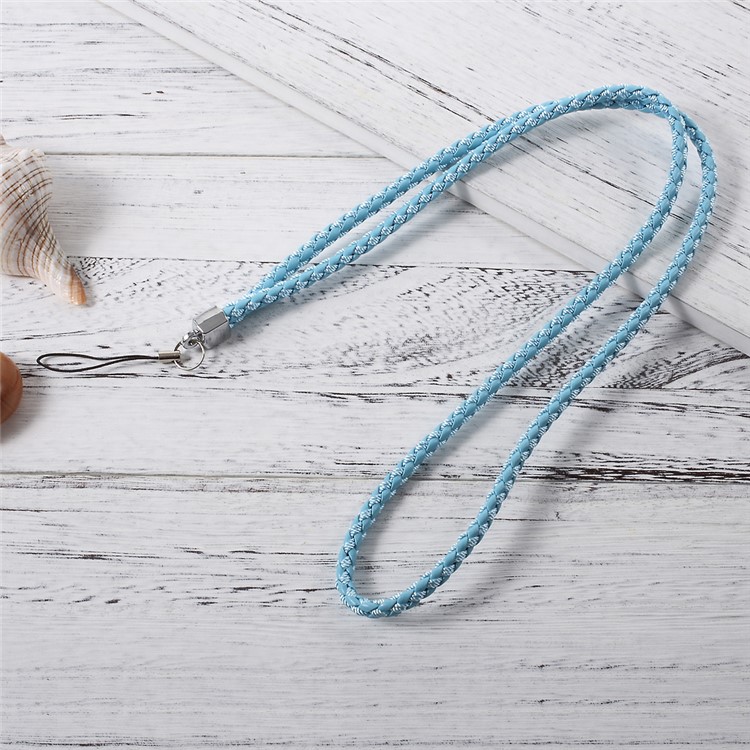 Woven Pattern Universal Hand Wrist Strap Lanyard for Cellphone Camera - Baby Blue-1