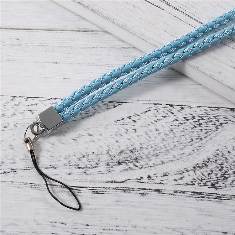 Woven Pattern Universal Hand Wrist Strap Lanyard for Cellphone Camera - Baby Blue-3