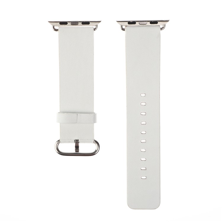 Fashion Genuine Leather Watch Band Replacement for Apple Watch Series 2 Series 1 38mm with Metal Adapter Clasp - The American Flag-7