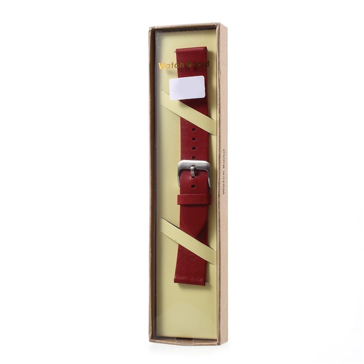 Breathable Genuine Leather Watch Band Strap for Samsung Gear S3 Frontier / S3 Classic - Red-7
