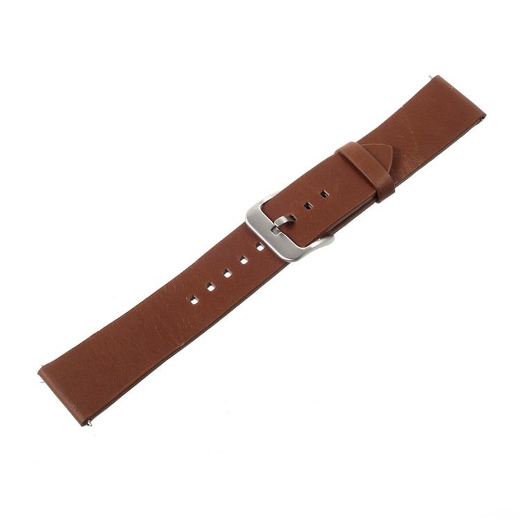 Breathable Genuine Leather Watch Band Wrist Strap for Samsung Gear S3 Frontier / S3 Classic - Brown-1