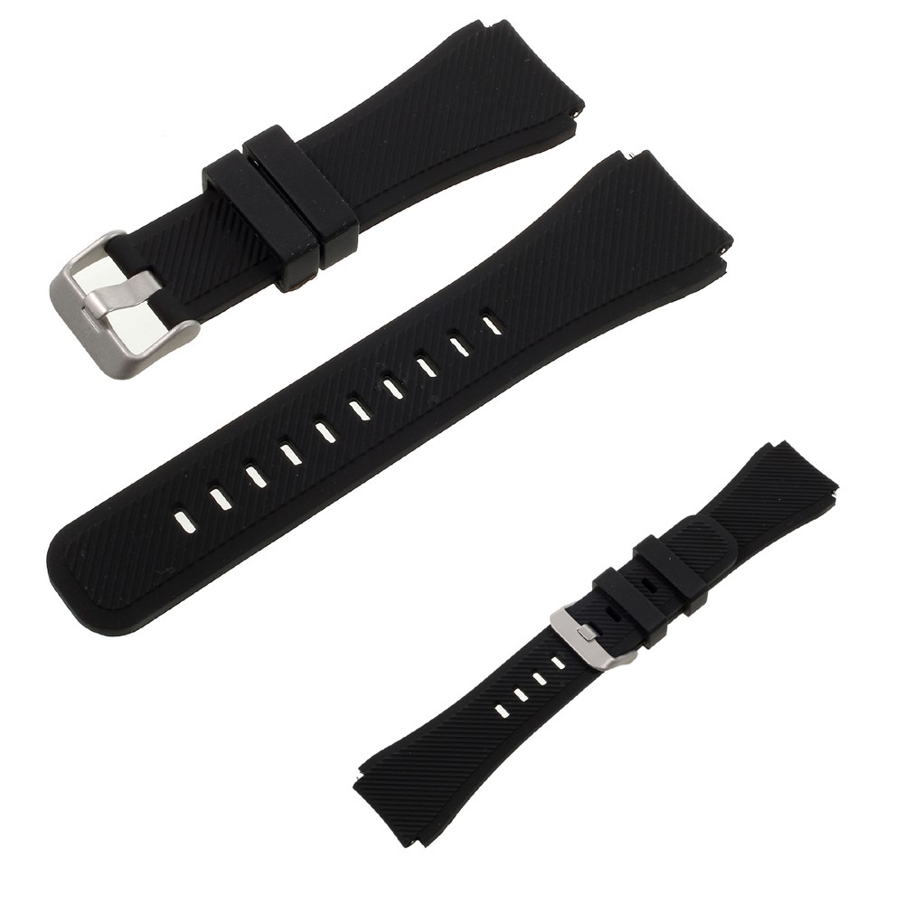 Sport Silicone Watch Band for Samsung Gear S3 Classic / Frontier - Black-1