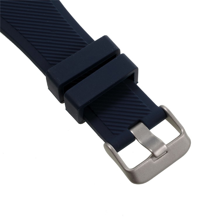 Silicone Watch Band Wrist Strap for Samsung Gear S3 Classic / Frontier - Black Blue-3