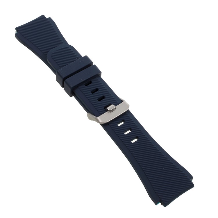 Silicone Watch Band Wrist Strap for Samsung Gear S3 Classic / Frontier - Black Blue-4