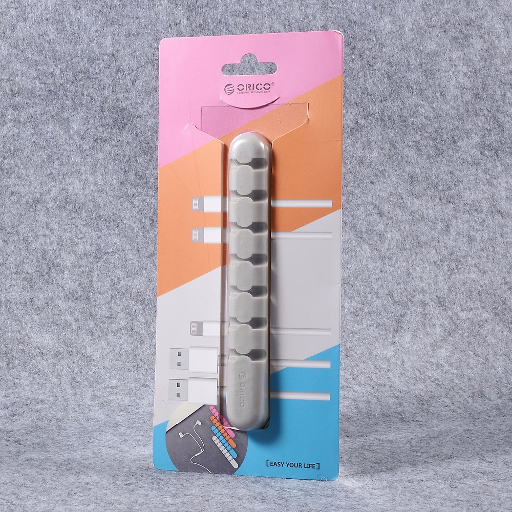 ORICO CBS7 Silicone Cable Holder Clip Audio/USB Cord Organizer - Grey-6