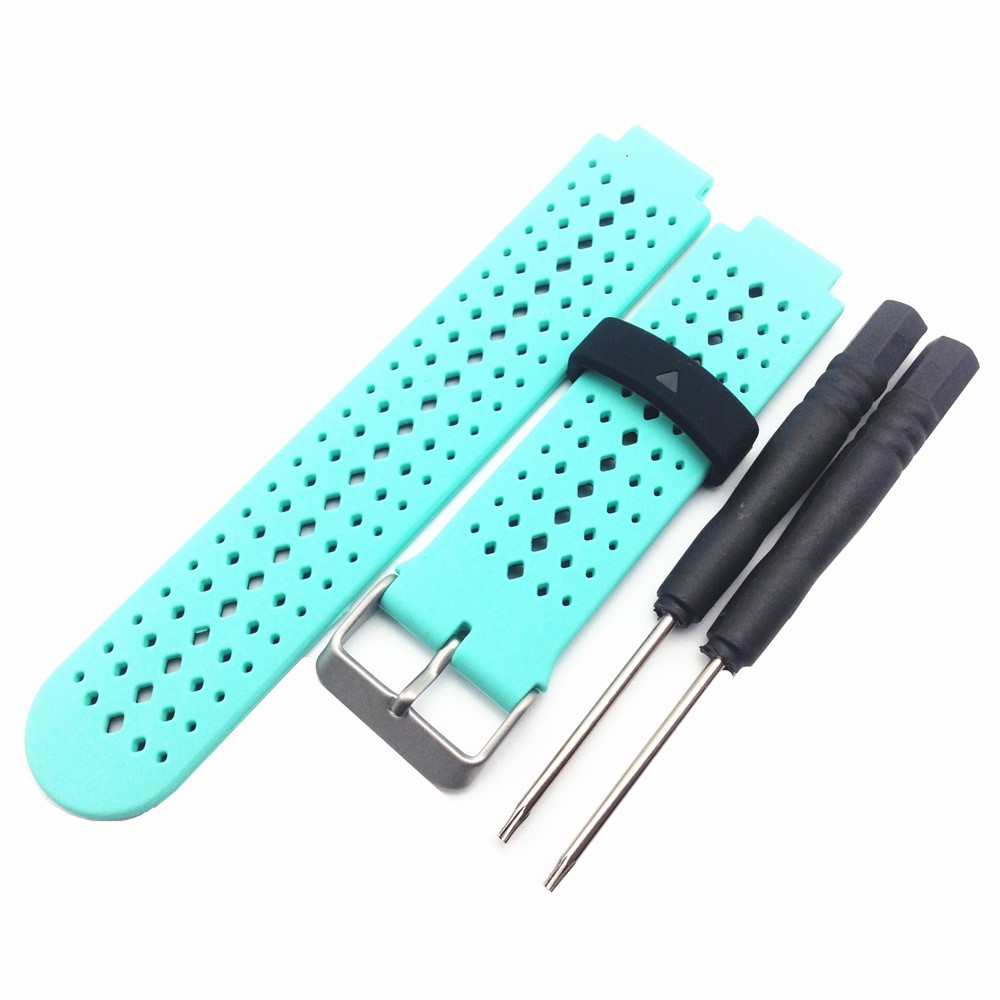 Unisex Universal Watch Band for Garmin Forerunner 220/230/235/630/620/735 - Black / Baby Blue-1