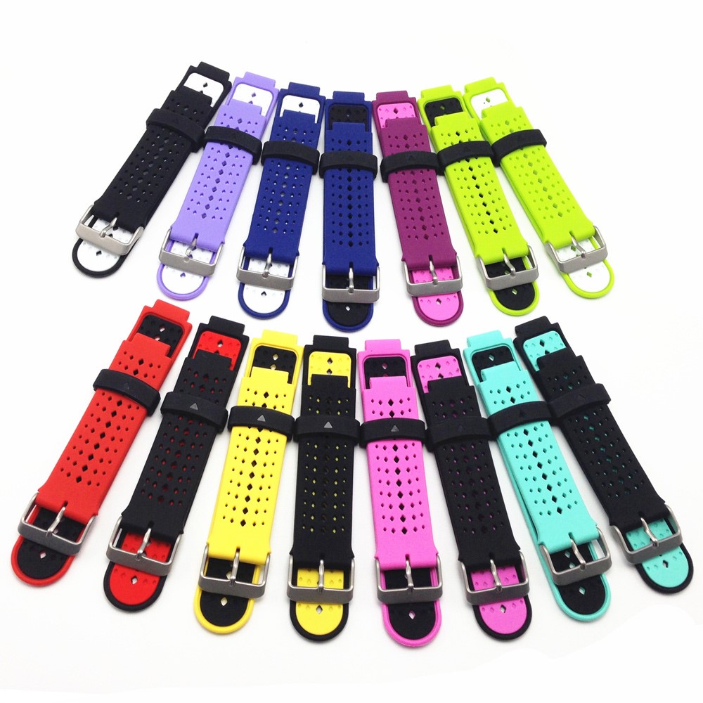 Unisex Universal Watch Band for Garmin Forerunner 220/230/235/630/620/735 - Black / Baby Blue-2