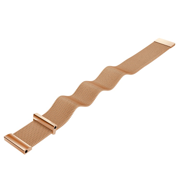 For Garmin Fenix 3 Watch Strap Milanese Loop Stainless Steel Replacement Band - Rose Gold Color-4