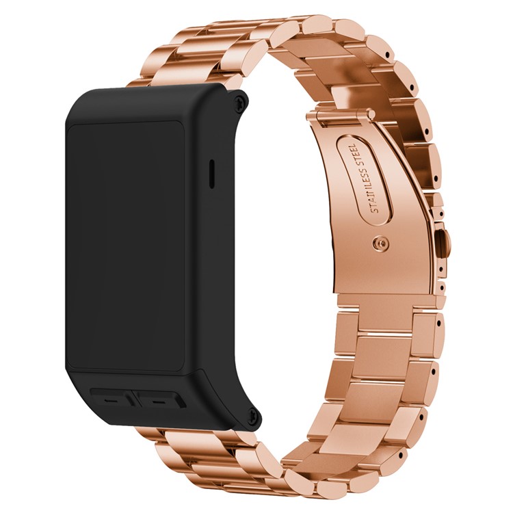 Classic Stainless Steel Watch Band Bracelet Replacement for Garmin Vivoactive HR - Rose Gold Color-2