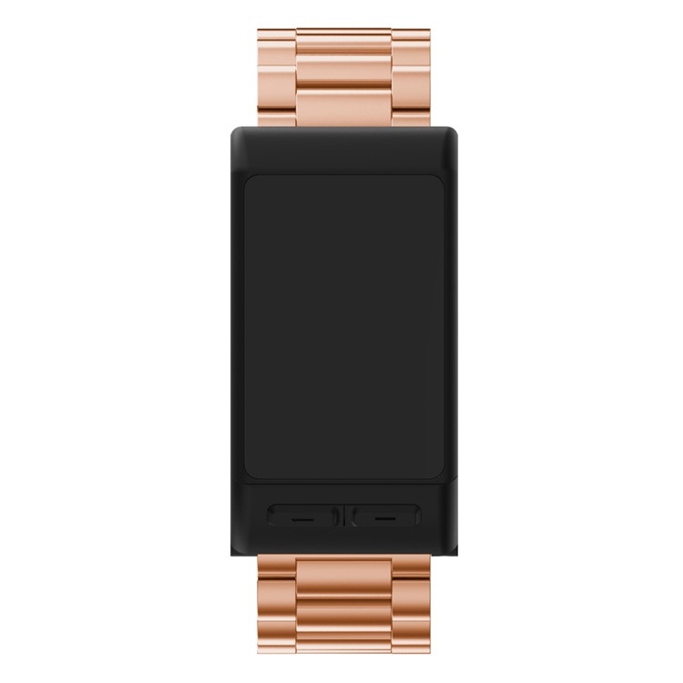Classic Stainless Steel Watch Band Bracelet Replacement for Garmin Vivoactive HR - Rose Gold Color-3
