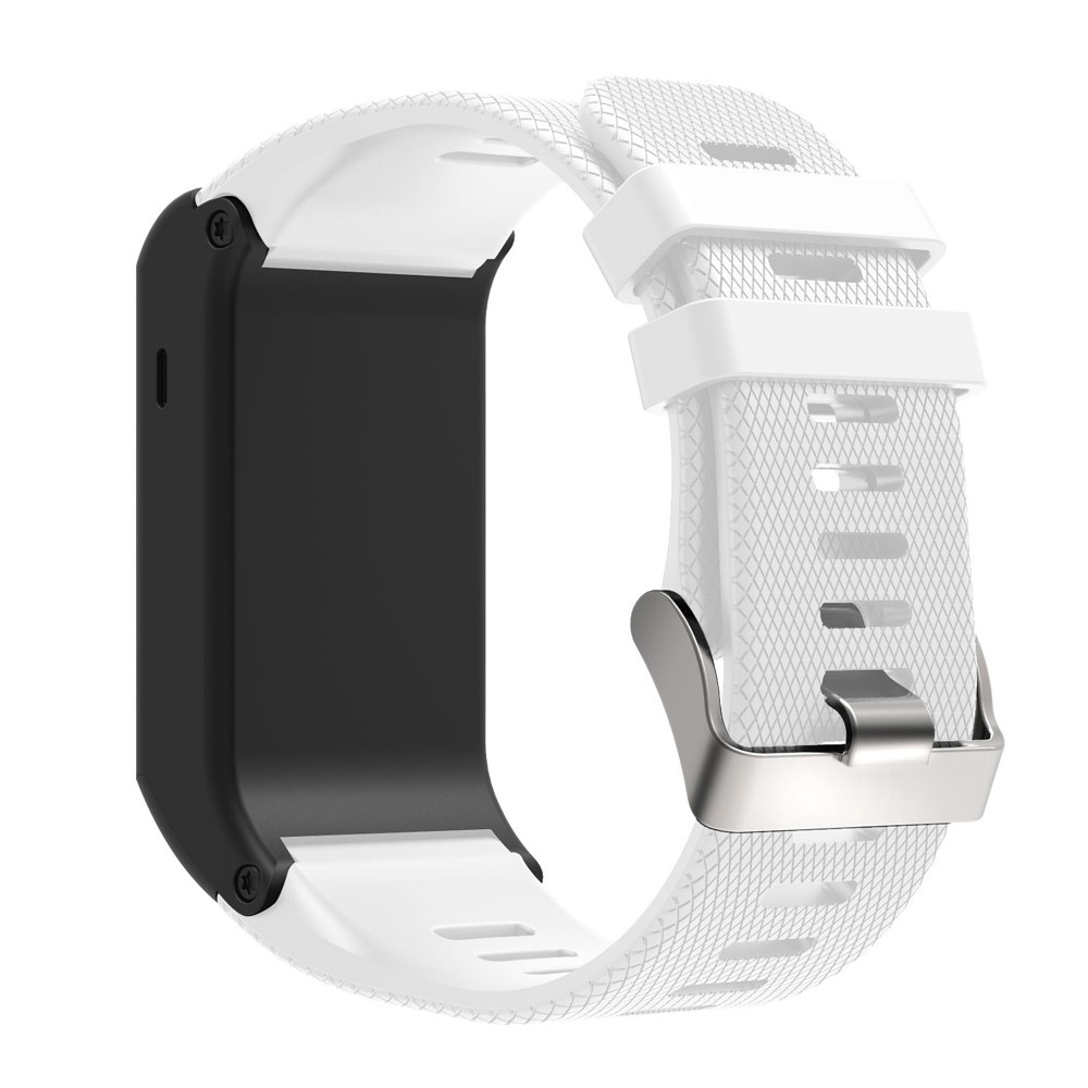 Silicone Watch Band Sport Style Strap for Garmin Vivoactive HR - White-3