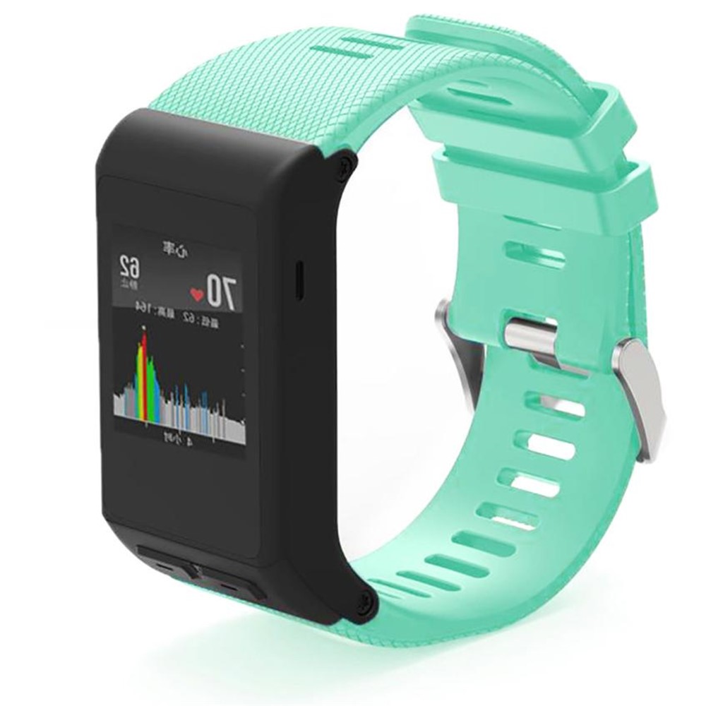 Soft Silicone Sport Style Replacement Watch Band for Garmin Vivoactive HR - Cyan-3