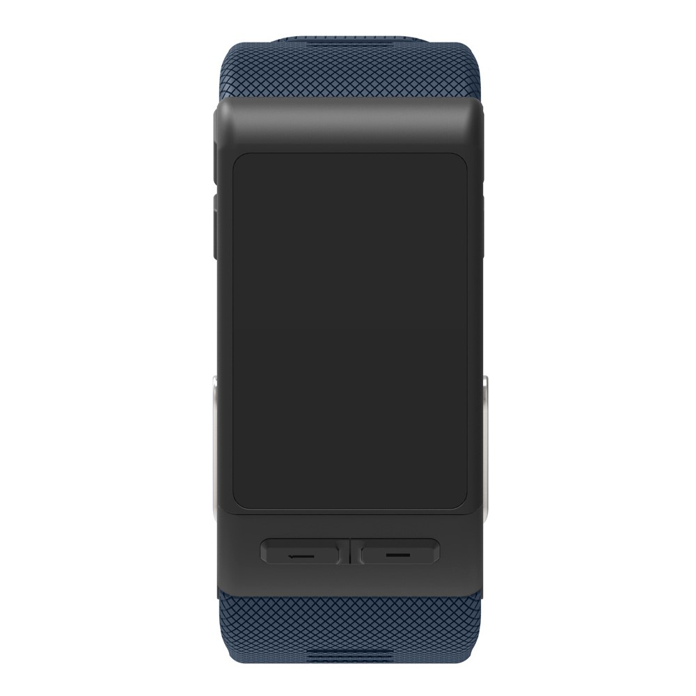Sport Style Soft Silicone Watch Strap Band for Garmin Vivoactive HR - Black Blue-3