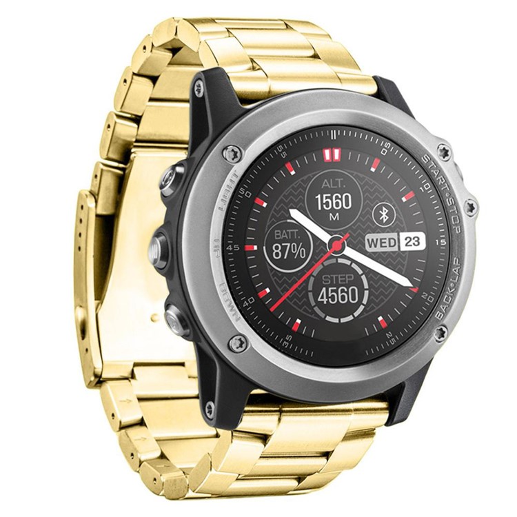 New Fashion Stainless Steel Bracelet Watch Band for Garmin Fenix 3 - Gold Color-2