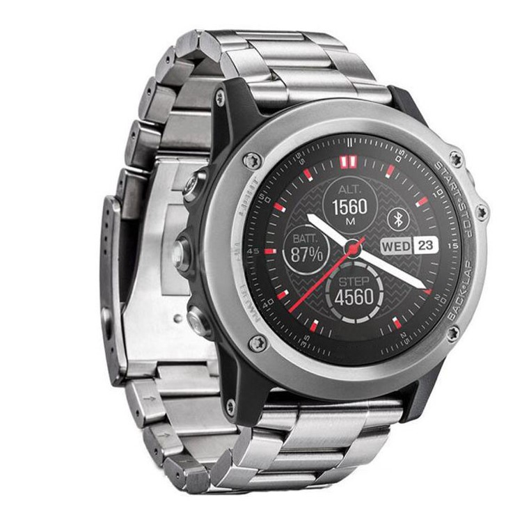 316 Stainless Steel Watch Strap for Garmin Fenix 3 - Silver Color-2