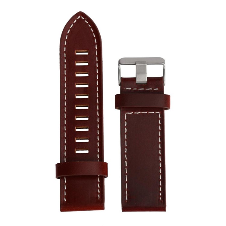 Genuine Leather Watch Band for Garmin Fenix 3 with Screwdriver - Dark Brown-3