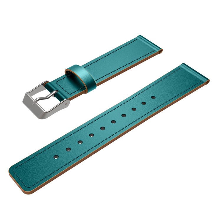 Genuine Leather Watch Wrist Band Replacement for Fitbit Charge 2 - Baby Blue-4