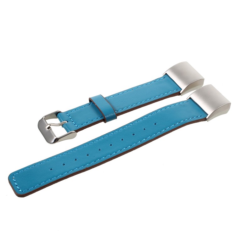 Genuine Leather Watch Wrist Band Replacement for Fitbit Charge 2 - Baby Blue-5