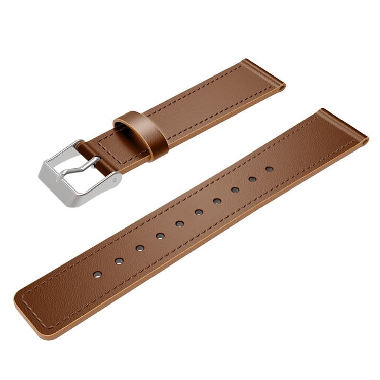For Fitbit Charge 2 Watch Band Replacement Genuine Leather Material - Brown-4
