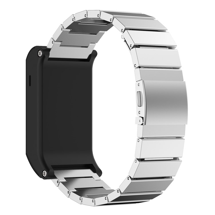 Solid 316 Stainless Steel Chain Watch Strap for Garmin Vivoactive HR - Silver Color-1