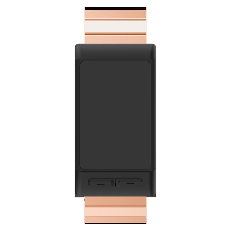 316 Stainless Steel Solid Chain Watch Band Replacement for Garmin Vivoactive HR - Rose Gold Color-3