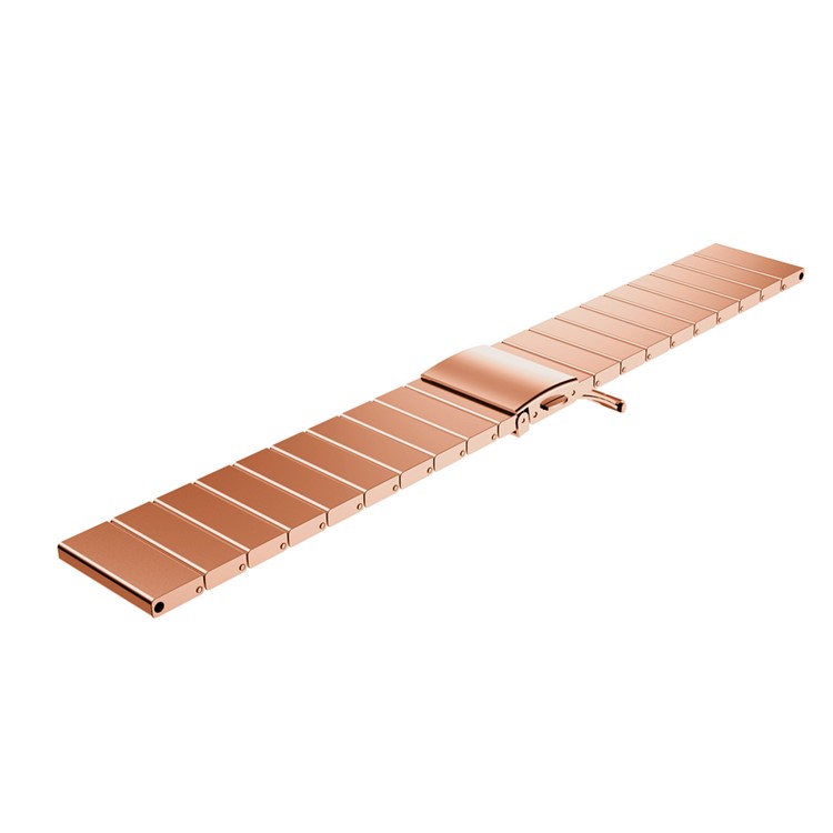 316 Stainless Steel Solid Chain Watch Band Replacement for Garmin Vivoactive HR - Rose Gold Color-4