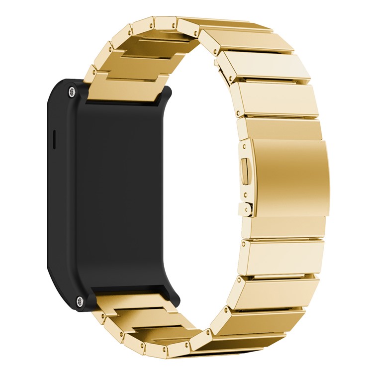 316 Stainless Steel Solid Chain Watch Strap Replacement for Garmin Vivoactive HR - Gold Color-1
