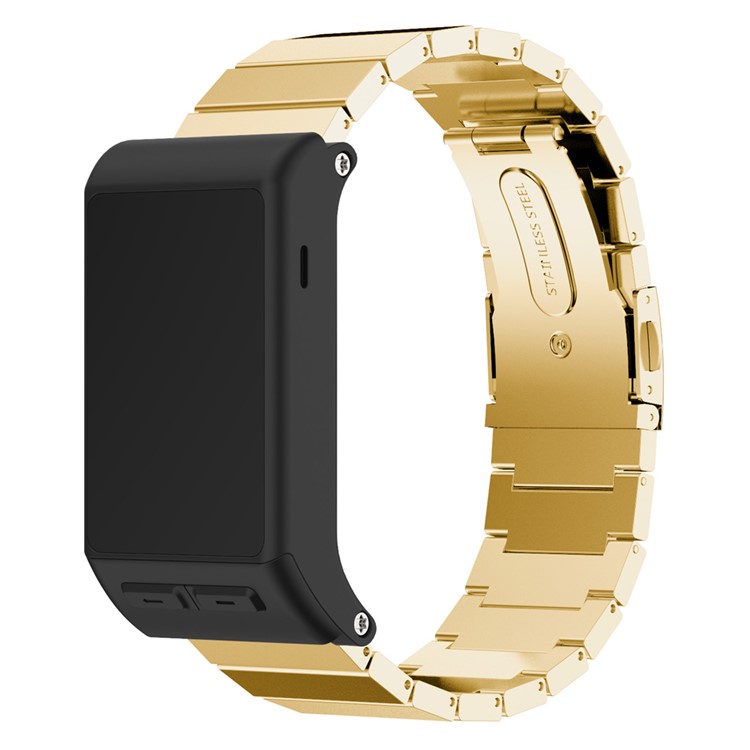 316 Stainless Steel Solid Chain Watch Strap Replacement for Garmin Vivoactive HR - Gold Color-2