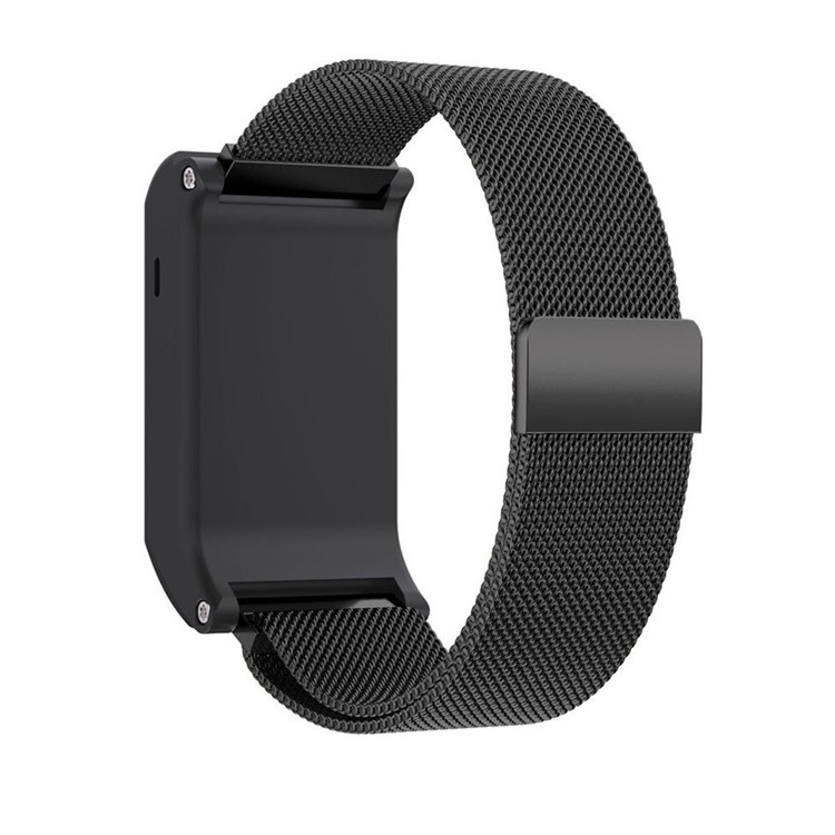 Mesh Design Magnetic Milanese Stainless Steel Watch Band for Garmin Vivoactive HR - Black-2