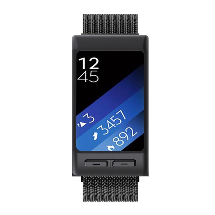 Mesh Design Magnetic Milanese Stainless Steel Watch Band for Garmin Vivoactive HR - Black-3