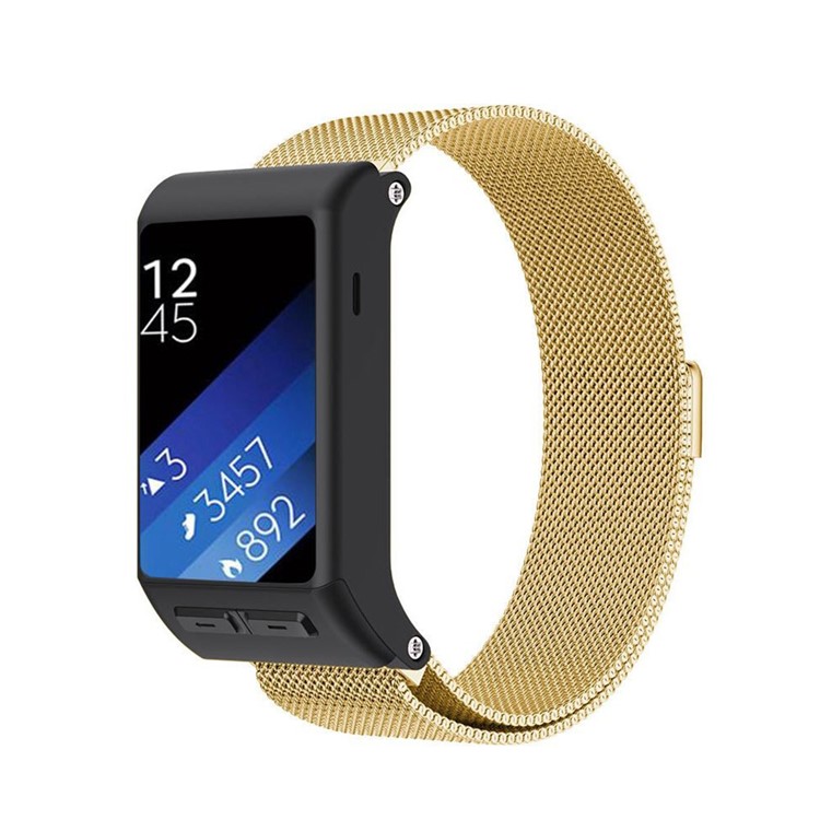 Luxury Mesh Magnetic Milanese Stainless Steel Watch Strap Bracelet for Garmin Vivoactive HR - Gold Color-1