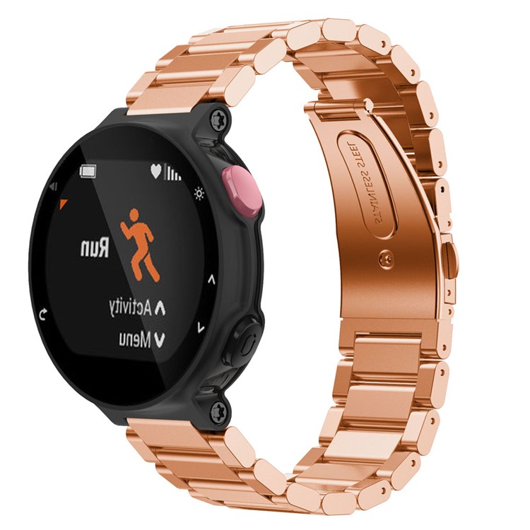 316 Stainless Steel Wrist Strap for Garmin Forerunner 630 620 220 230 235 735 - Rose Gold Color-2