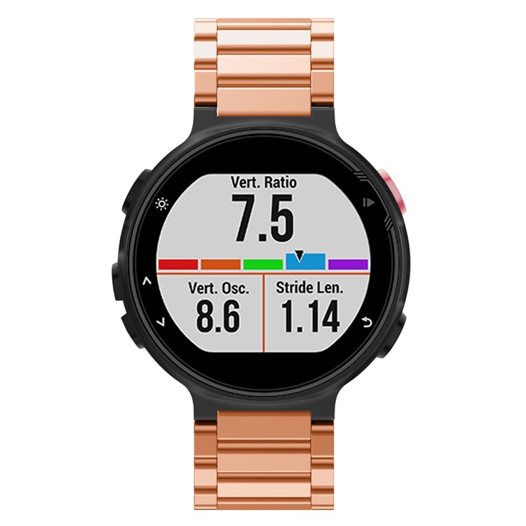 316 Stainless Steel Wrist Strap for Garmin Forerunner 630 620 220 230 235 735 - Rose Gold Color-3