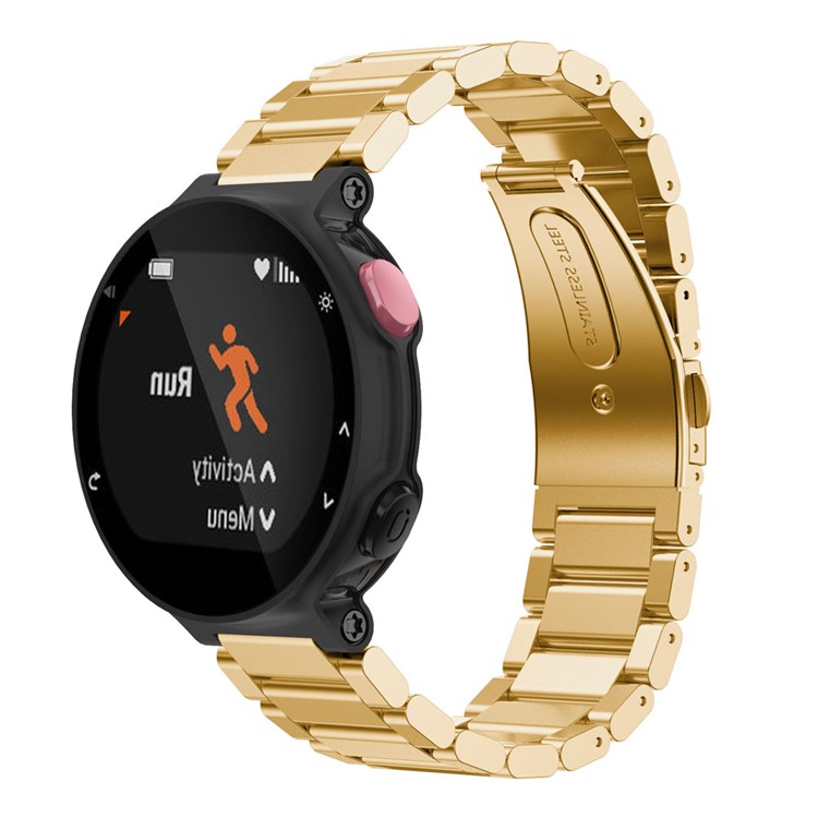 316 Stainless Steel Bracelet Watch Band for Garmin Forerunner 630 620 220 230 235 735 - Gold Color-2