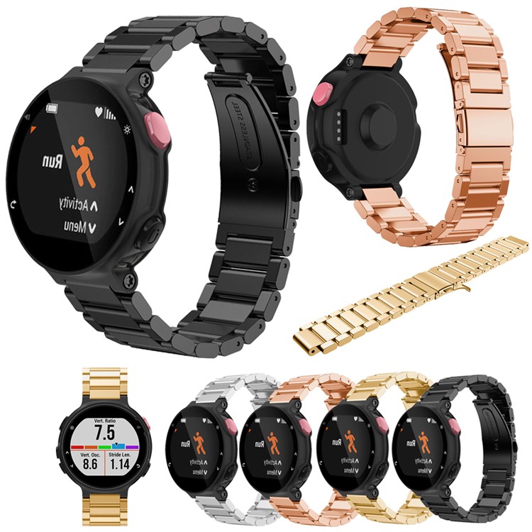 316 Stainless Steel Bracelet Watch Band for Garmin Forerunner 630 620 220 230 235 735 - Gold Color-7