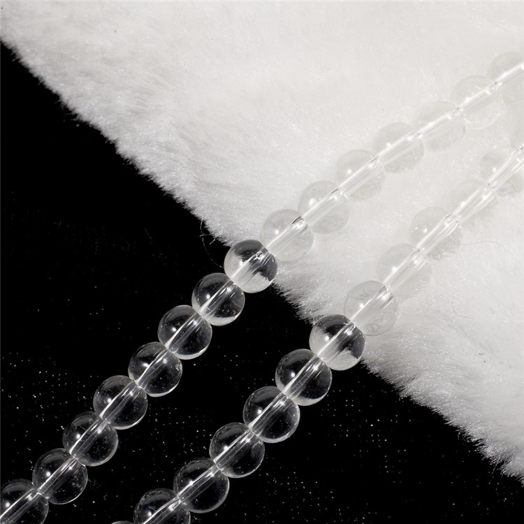 Crystal Bead Cell Phone Accessory Lanyard Detachable Key/U Disk Neck Strap - Transparent-3