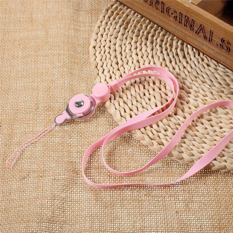 Detachable Long Neck Lanyard Strap for Cell Phone Camera iPod etc - Pink-1