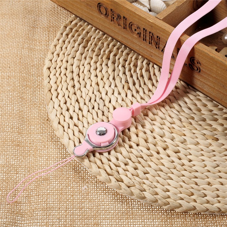 Detachable Long Neck Lanyard Strap for Cell Phone Camera iPod etc - Pink-2