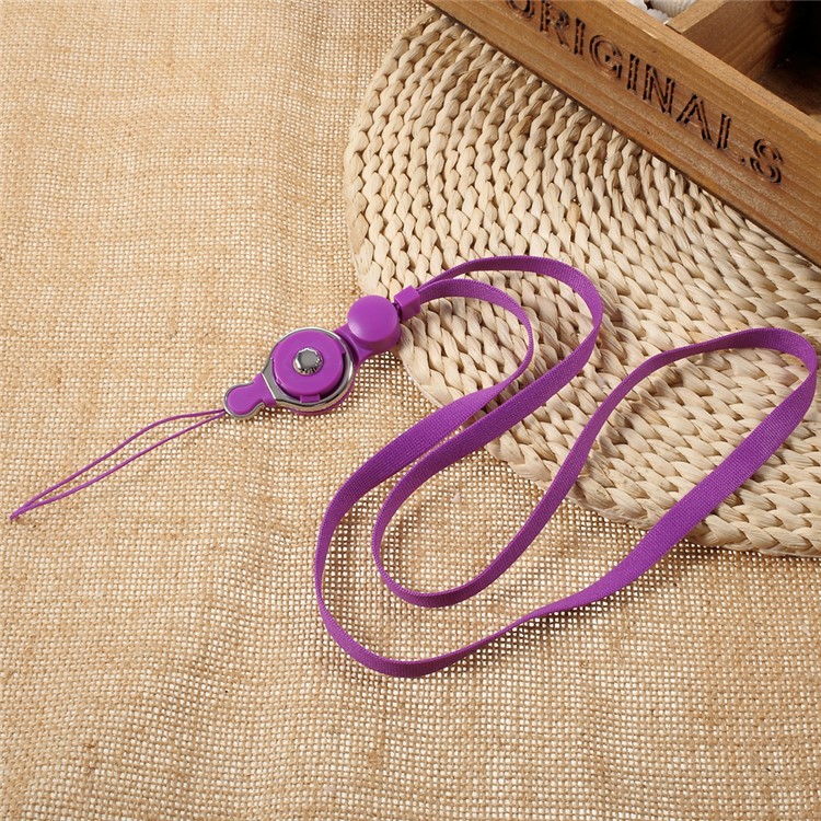 Detachable Durable Long Lanyard Neck Strap for Cell Phone Camera iPod etc - Purple-1